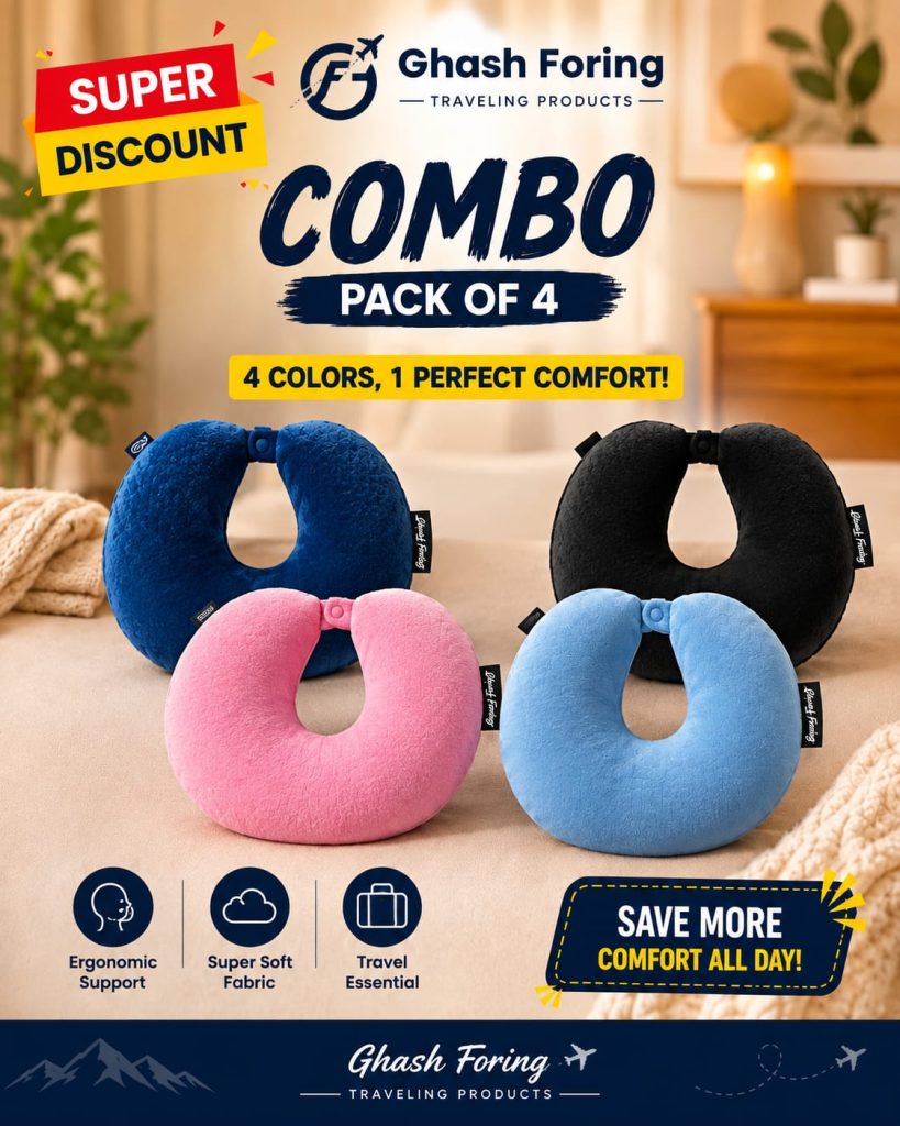4 PCS Neck Pillow Combo
